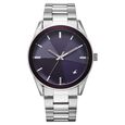 Fastrack Stunners Quartz Analog Purple Dial Silver Stainless Steel Strap Watch For Guys - image number 0