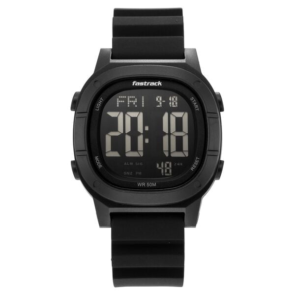Fastrack StreetStyle Unisex Matte Black Digital Watch - image number 0