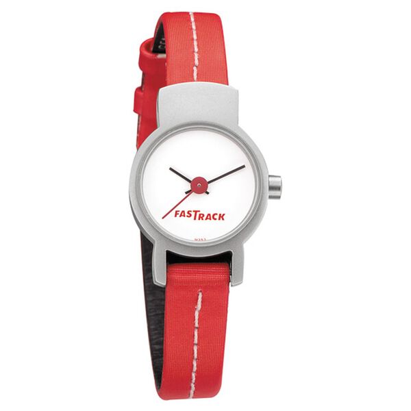 Fastrack Quartz Analog White Dial Leather Strap Watch for Girls - image number 0