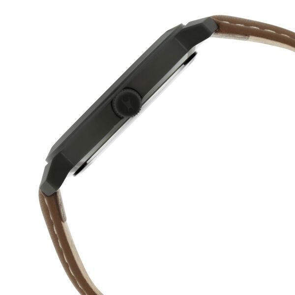 Fastrack Bare Basics Quartz Analog with Date Grey Dial Leather Strap Watch for Guys - image number 4