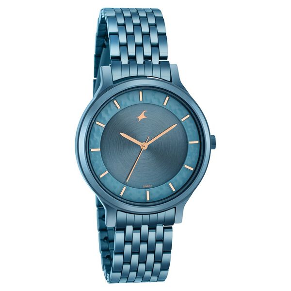 Fastrack Crush Quartz Analog Blue Dial Stainless Steel Strap Watch for Girls - image number 1
