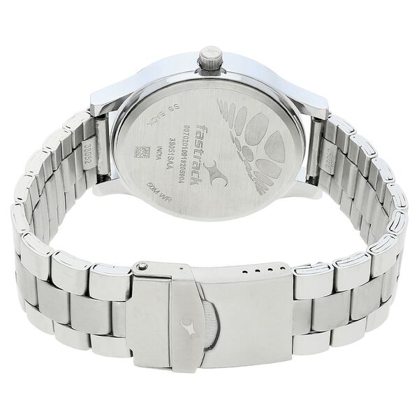 Fastrack Bold Quartz Analog Black Dial Stainless Steel Strap Watch for Guys - image number 4