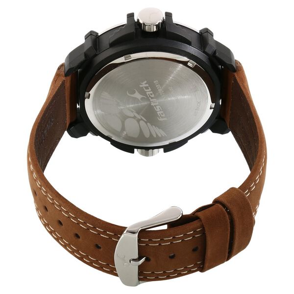 Fastrack Quartz Analog Silver Dial Leather Strap Watch for Guys - image number 3