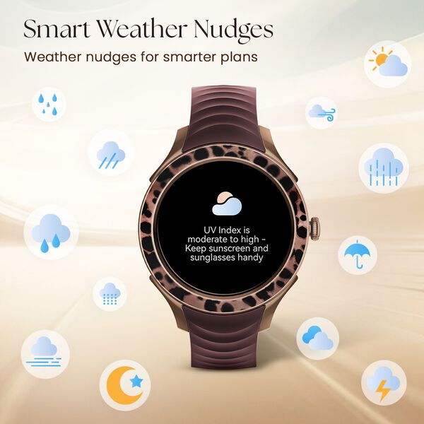 Fastrack Ella Women Smartwatch with 1.2" inch AMOLED Display, Patterned Bezel , AI Watchface & AI Chat, Functional Crown - image number 7