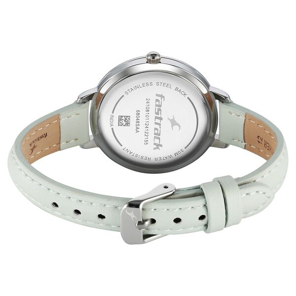 Fastrack Stunners X Quartz Analog Green Dial Leather Strap Watch For Girls - image number 4