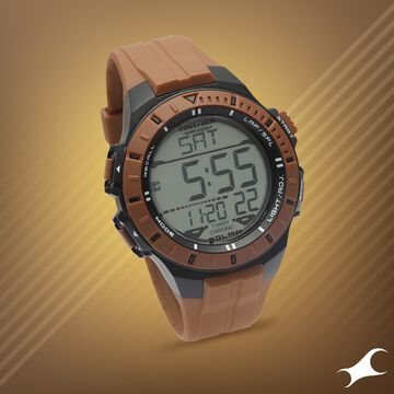 Fastrack Streetwear Digital Dial PU Strap Watch for Guys