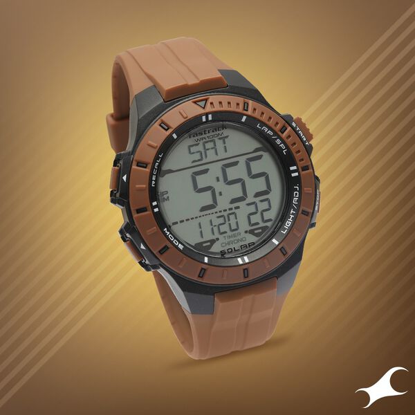 Orologio Digitale Uomo Fastrack Streetwear 2.0 - 48 Mm, Cassa In Plastica, Blu - Cronografo, Allarme, 100m Water Resistant