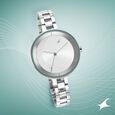 Fastrack Stunners Quartz Analog Silver Dial Metal Strap Watch for Girls - image number 0