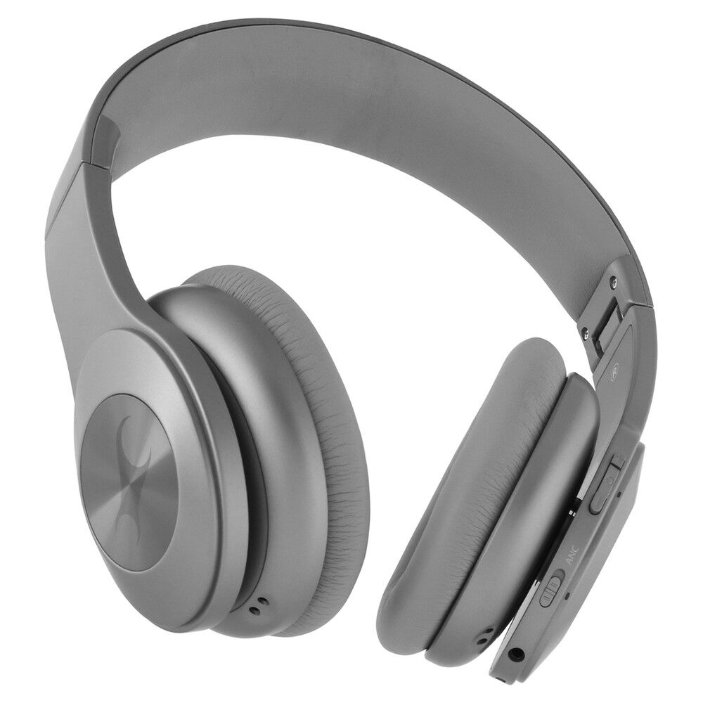 Reflex Tunes Over The Head Active Noise Cancelling ANC Headphones Grey