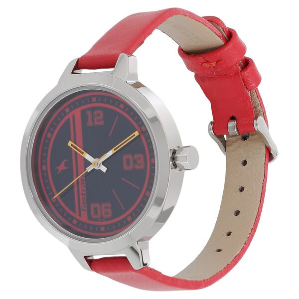 Fastrack Varsity Quartz Analog Blue Dial Leather Strap Watch for Girls - image number 1