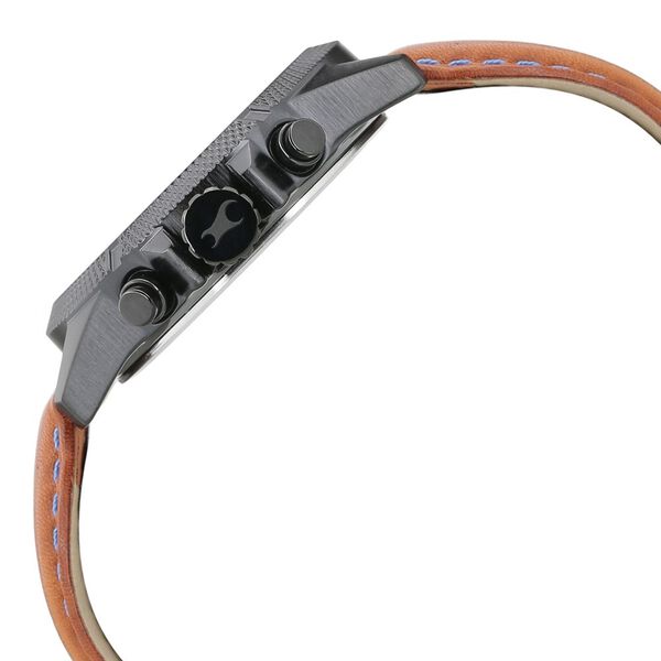 Fastrack Loopholes Quartz Multifunction Black Dial Leather Strap Watch for Guys - image number 2