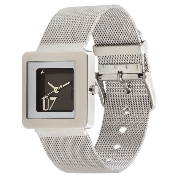 Fastrack Quartz Analog Black Dial Stainless Steel Strap Watch for Girls - image number 1