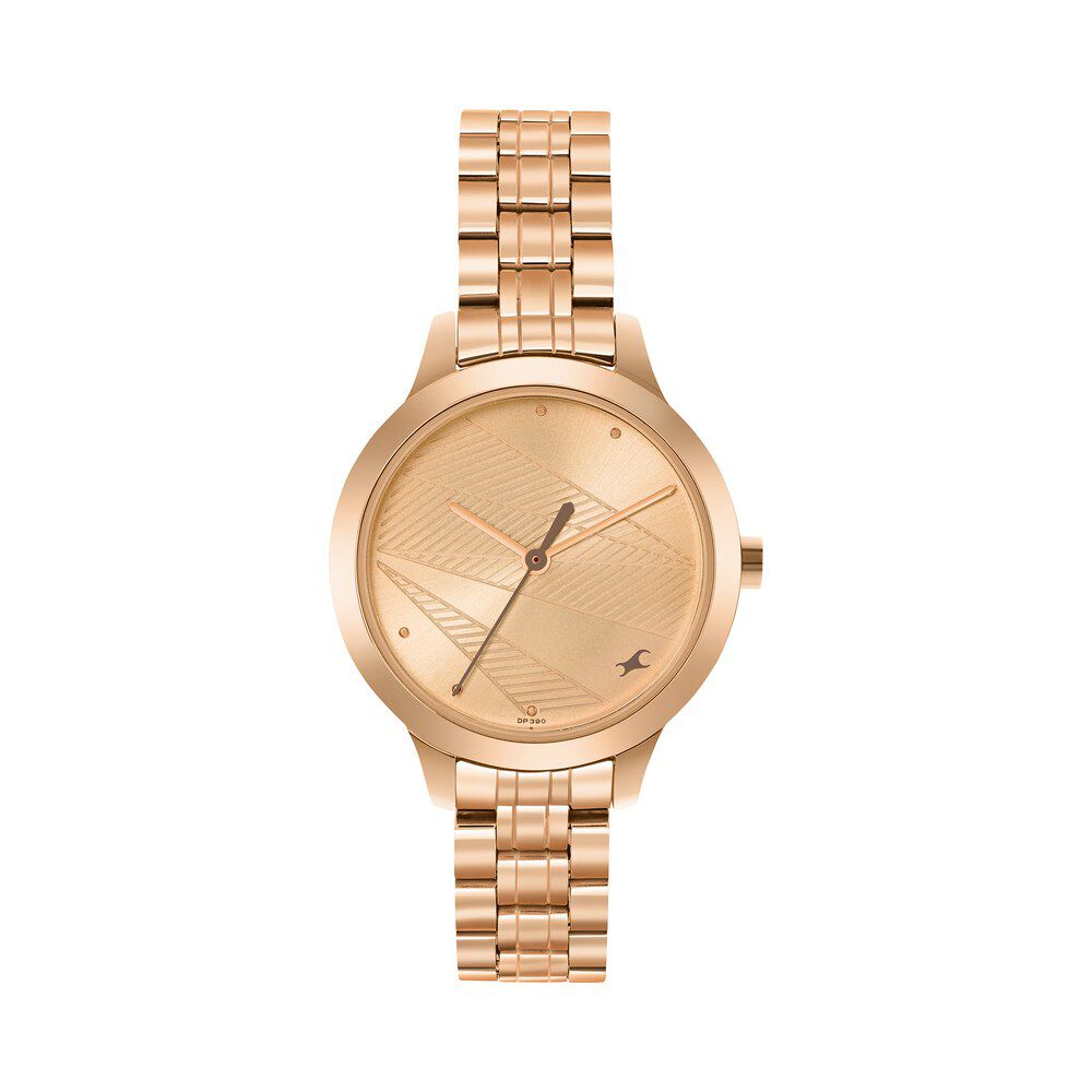 Fastrack golden online watches for womens
