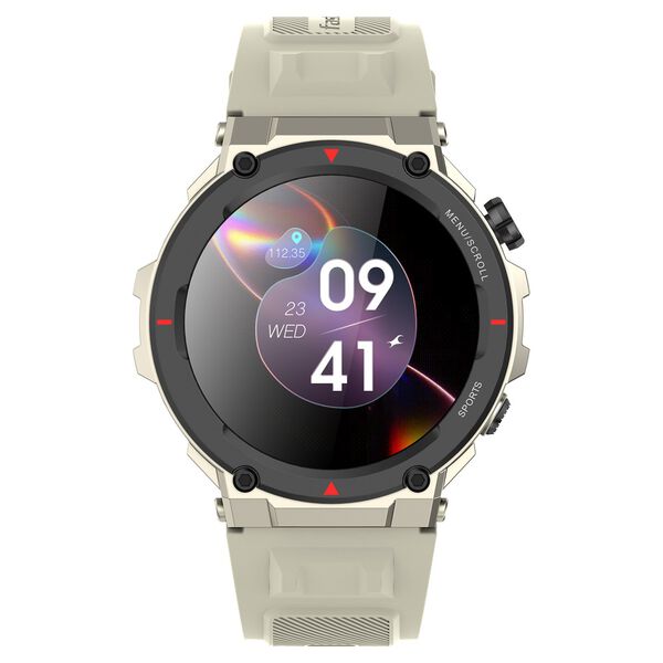Fastrack Xtreme Pro with 3.6 cm AMOLED Display, Rugged Design, SingleSync BT Calling, Functional Crown with Beige Strap - image number 0