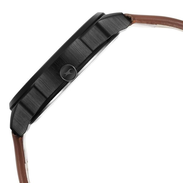 Fastrack After Dark Blue Dial Leather Strap Watch for Guys - image number 4