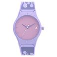 Fastrack Tees Quartz Analog Blue Dial Silicone Strap Watch for Girls