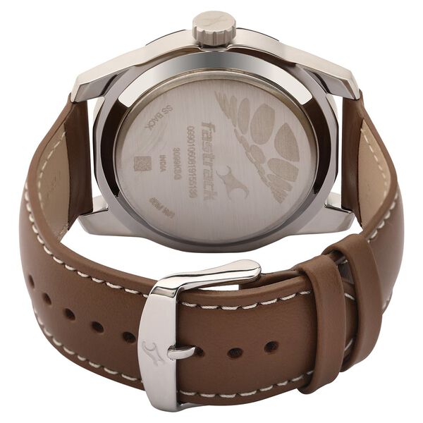 Fastrack Quartz Analog Black Dial Leather Strap Watch for Guys - image number 4