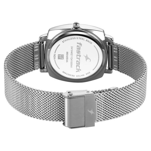 Fastrack Stunners X Quartz Analog Pink Dial Stainless Steel Strap Watch For Girls - image number 4