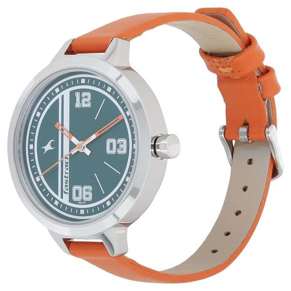 Fastrack Varsity Quartz Analog Green Dial Leather Strap Watch for Girls - image number 1