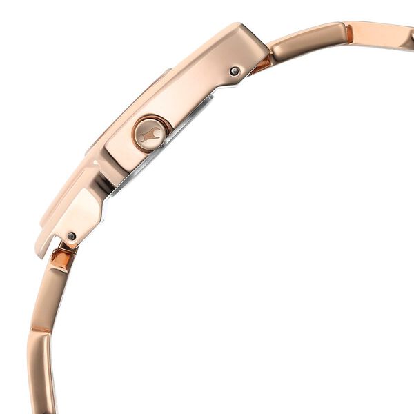 Fastrack Younique Quartz Analog Rose Gold Dial Metal Strap Watch for Girls - image number 4