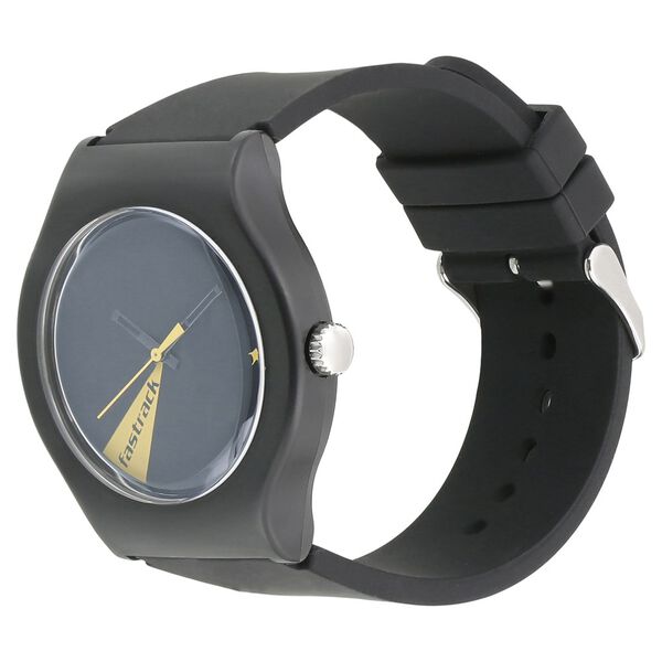 Fastrack Quartz Analog Black Dial Silicone Strap Watch for Unisex - image number 1