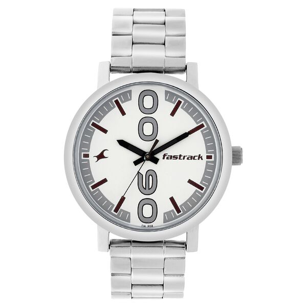 Fastrack Bold Quartz Analog White Dial Stainless Steel Strap Watch for Guys - image number 0