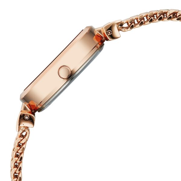 Vyb Seeker By Fastrack Quartz Analog Silver Dial Rose Gold Metal Strap Watch For Girls - image number 5