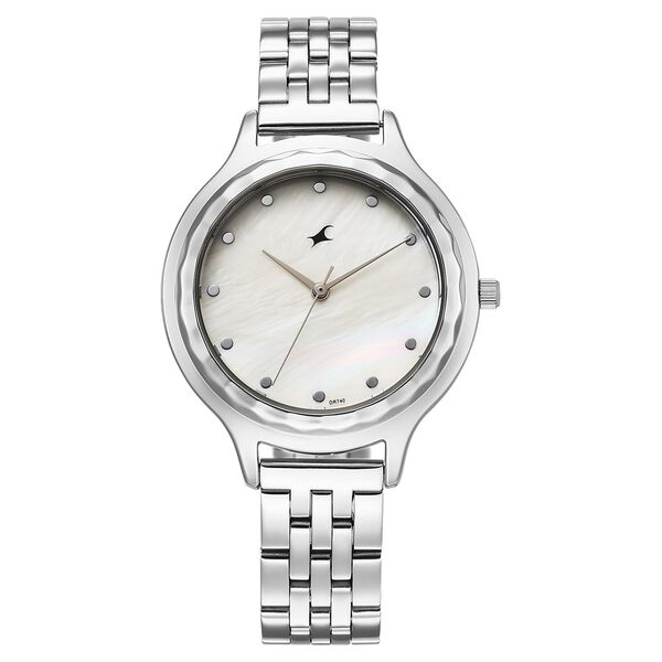 Fastrack Stunners X Quartz Analog Ivory Dial Stainless Steel Strap Watch For Girls - image number 0