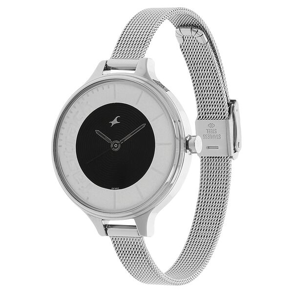Fastrack Quartz Analog Black Dial Stainless Steel Strap Watch for Girls - image number 1
