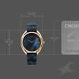 Fastrack Younique Quartz Analog Blue Mother Of Pearl Dial Two Toned Acetate & Metal Strap Watch For Girls - image number 3