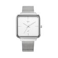 Fastrack Vyb Minimalist Quartz Analog Black Dial Stainless Steel Strap Watch for Girls