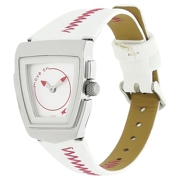 Fastrack Quartz Analog White Dial Leather Strap Watch for Girls - image number 1