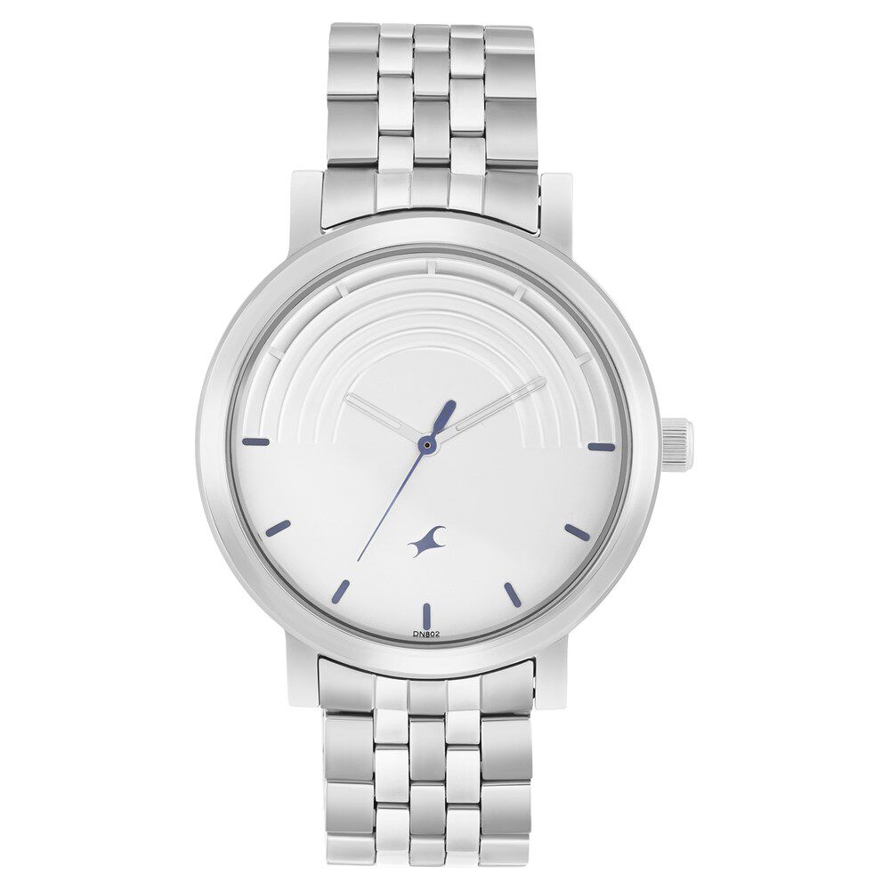 Fastrack Crush Quartz Analog White Dial Stainless Steel Strap