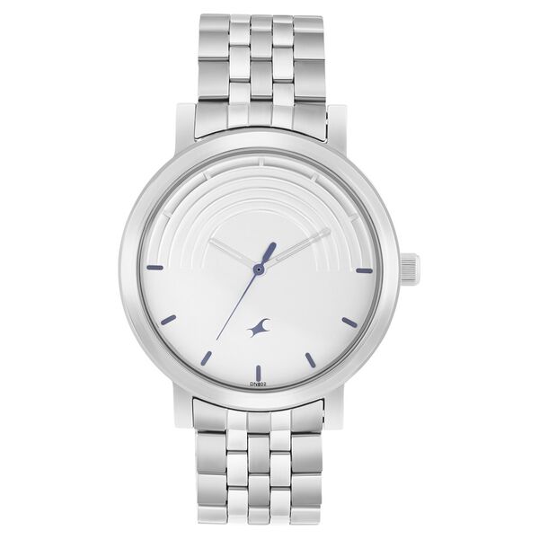 Fastrack Crush Quartz Analog White Dial Stainless Steel Strap Watch for Guys - image number 0