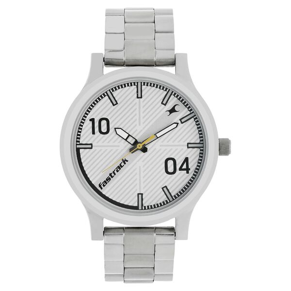 Fastrack Fundamentals Quartz Analog Brown Dial Stainless Steel Strap Watch for Guys - image number 0