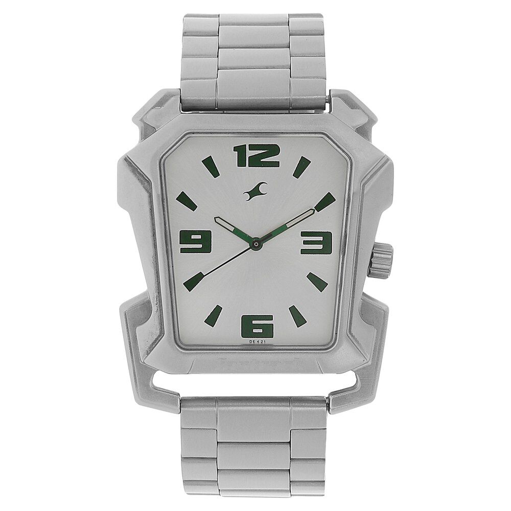 Fastrack Quartz Analog White Dial Stainless Steel Strap Watch for