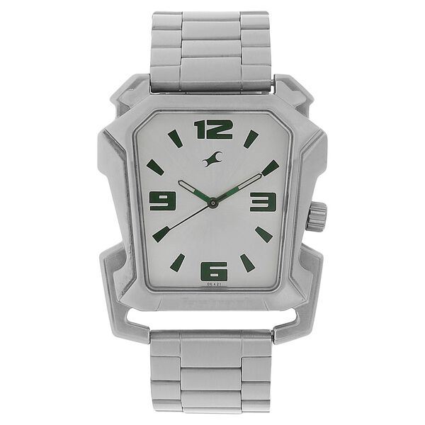 Fastrack Quartz Analog White Dial Stainless Steel Strap Watch for Guys - image number 0