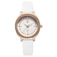 Fastrack Vyb Spotlight Quartz Analog Mother of Pearl Dial White Leather Strap Watch For Girls - image number 1