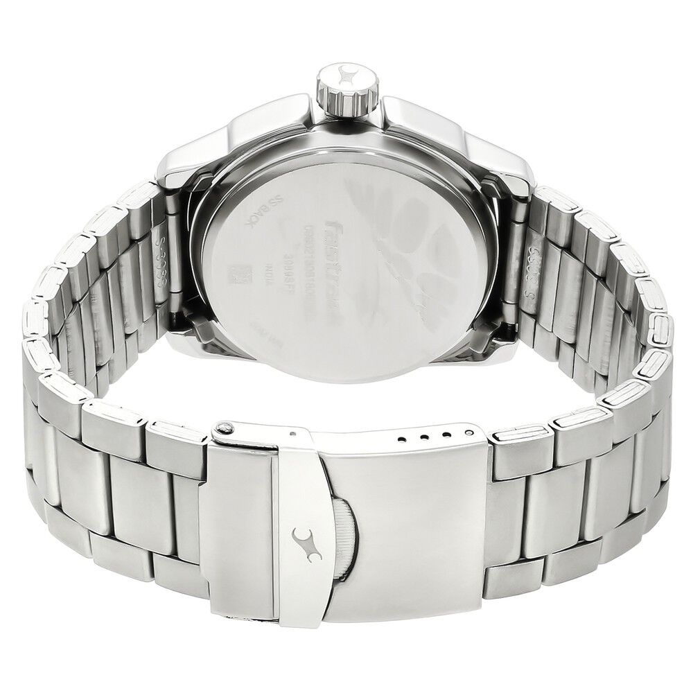 Buy Online Fastrack Hitlist Quartz Analog Silver Dial Stainless Steel Strap Watch for Guys nm3089sm08 Fastrack