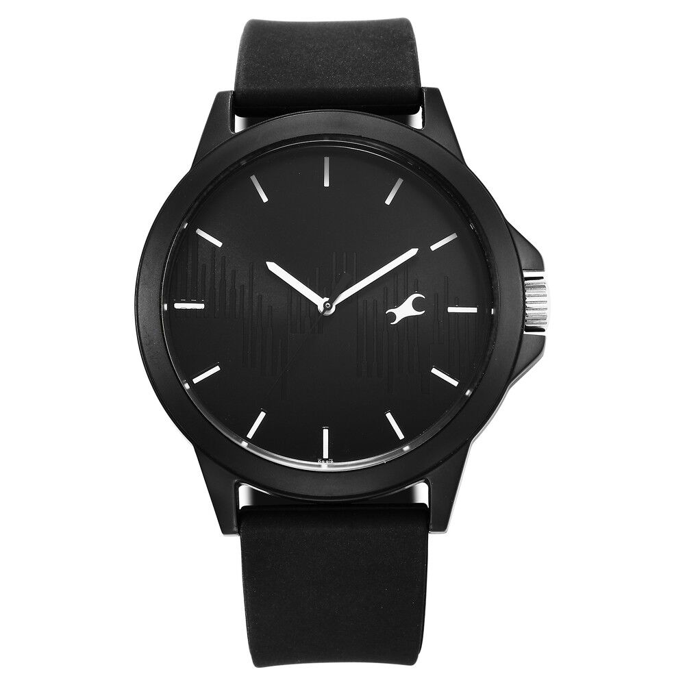 Fastrack pure black watches online