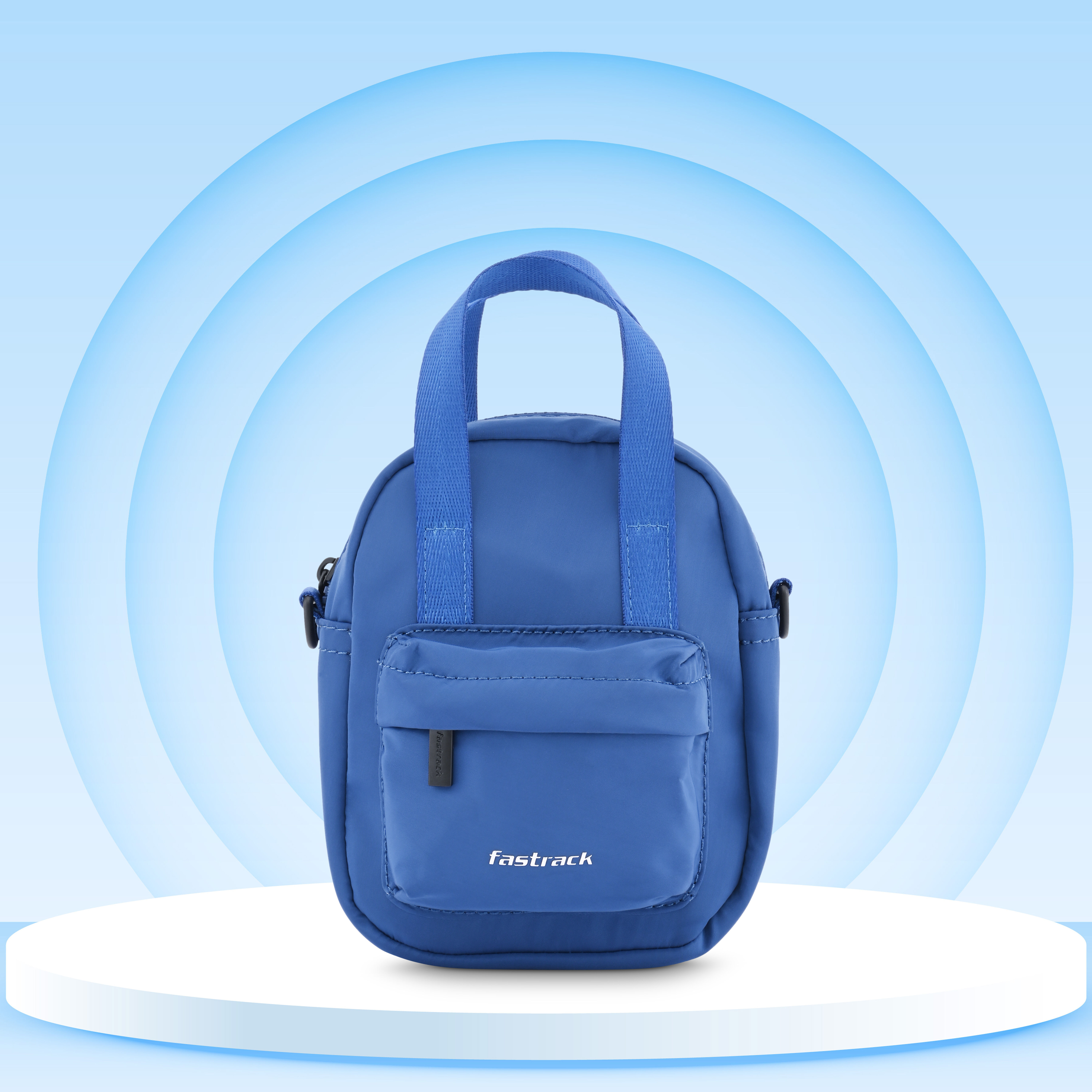 Buy Online Fastrack Snack Pack Blue Sling Bag with Detachable Sling f241slsmn08bl1 Fastrack