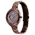 Fastrack Automatic Brown Dial Metal Strap Watch For Girls - image number 2