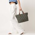 Gridline beige tote
