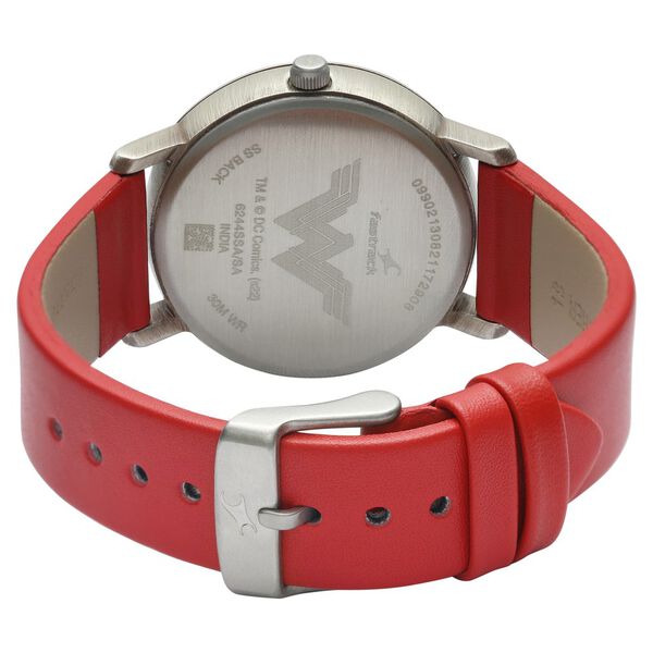 Fastrack Wonder Woman Quartz Analog Silver Dial Leather Strap Watch for Girls - image number 5