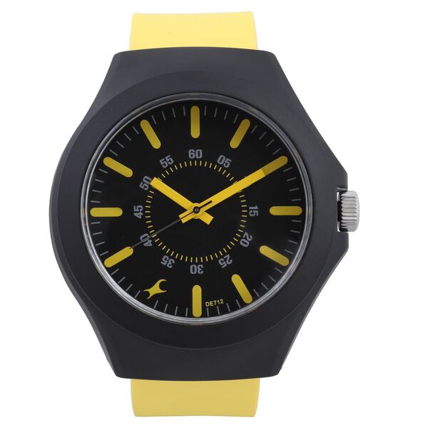 Fastrack Tees Quartz Analog Black Dial Silicone Strap Unisex Watch - image number 0