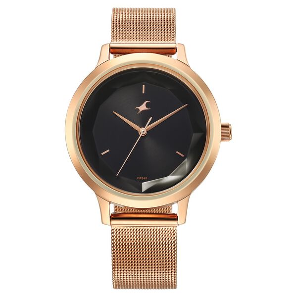 Fastrack Fleek Quartz Analog Black Dial Stainless Steel Strap Watch For Girls - image number 0