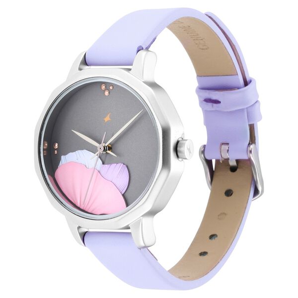 Fastrack Uptown Retreat Quartz Analog Grey Dial Leather Strap Watch for Girls - image number 3