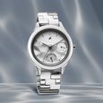 Fastrack Cerame Quartz Multifunction Silver Dial With Silver Color Steel & Ceramic Strap Watch For Girls - image number 0