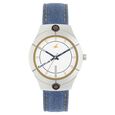 Fastrack Denim Quartz Analog Silver Dial Fabric Strap Watch for Girls - image number 0