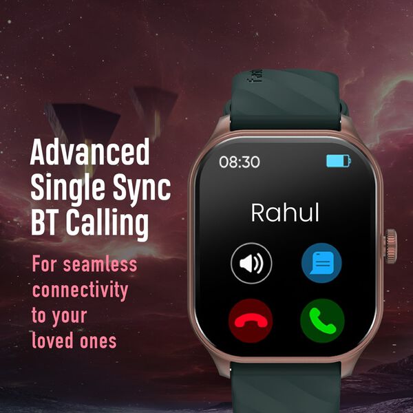 Fastrack Reflex Power|4.97 CM Super AMOLED Arched Display|410 x 502 Pixel Resolution|IP68 WR With Red Strap - image number 2